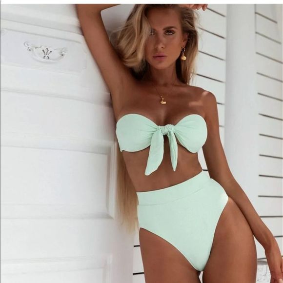 HIGH waisted bandeau bikini - Picture 6 of 6